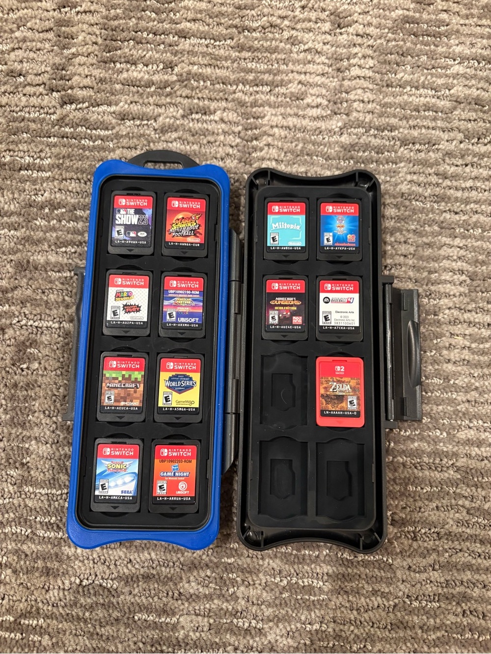 Nintendo Switch Game Card Carrying Case - Blue/Black